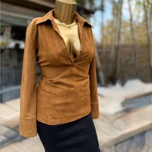 Escada sport~Suede Leather Shirt